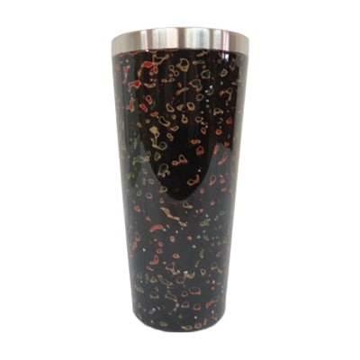 津軽塗螺鈿タンブラー(黒)中型【刑務作業製品】