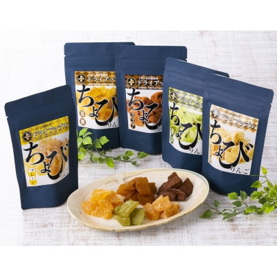 青森県産りんごのドライアップル「ちょびりんご」5種セット【配送不可地域：離島】