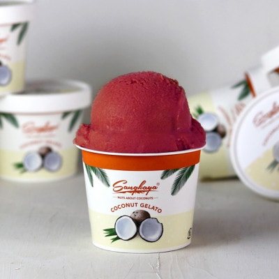 【無添加、卵・乳不使用】あおもりカシスのココナッツジェラート　7個セット【配送不可地域：離島】