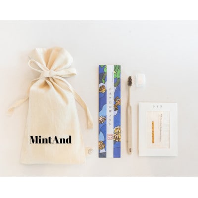 ホタテ印の歯ブラシ＆トイロ MIYABI(金色)セット (オリジナル巾着 包装入)