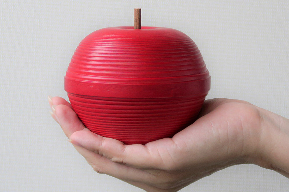 【寄附金額見直しました】BUNACO IB-A2445 りんごの小物入れ 1個 petite RINGO〈プティ リンゴ〉