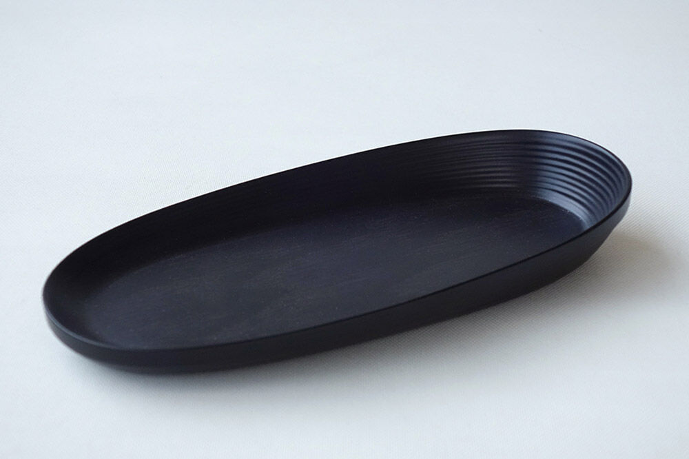 【寄附金額見直しました】BUNACO オーバルプレート paume（ブラック）1個