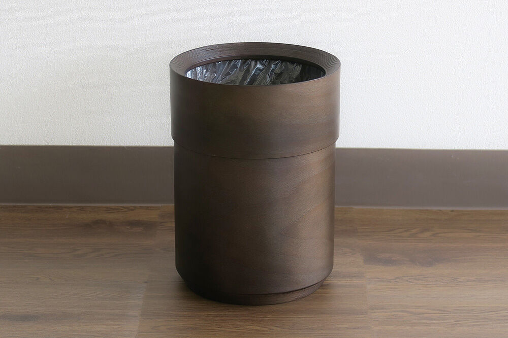 【寄附金額見直しました】BUNACO 袋の見えないダストボックス（ダークブラウン） ブナコ ゴミ箱 木製家具 おしゃれ  シンプル