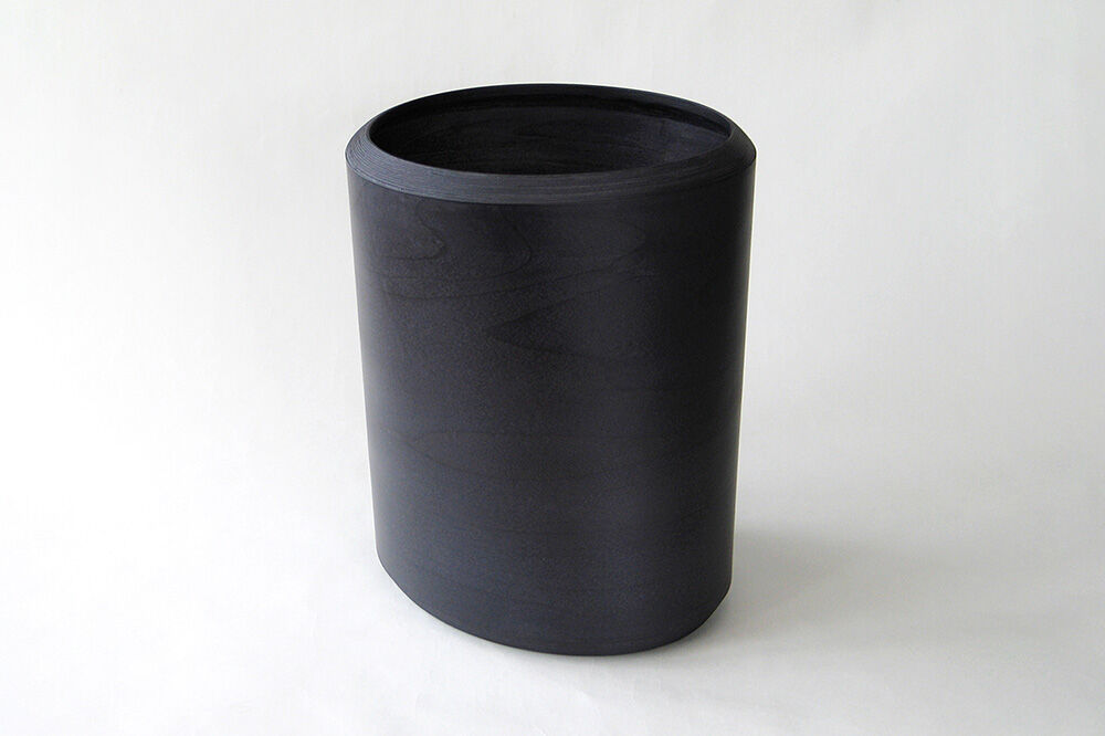 【寄附金額見直しました】BUNACO ダストボックスtwist　IV　Mサイズ（ブラック） ごみばこ 木製家具 おしゃれ シンプル