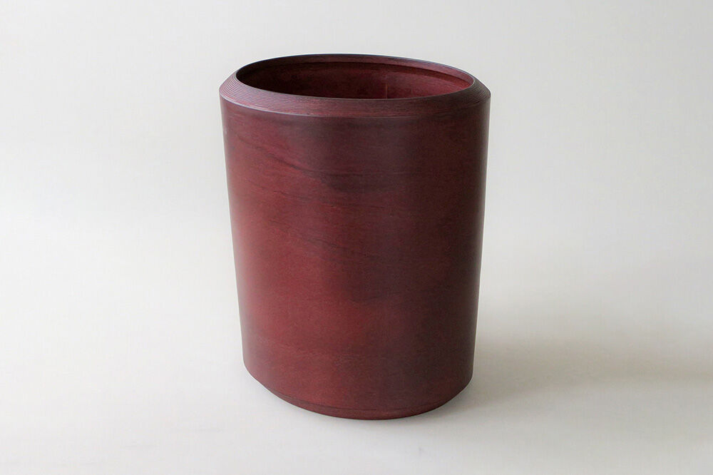 【寄附金額見直しました】BUNACO ダストボックスtwist　IV　Mサイズ（ローズ） ごみばこ 木製家具 おしゃれ シンプル