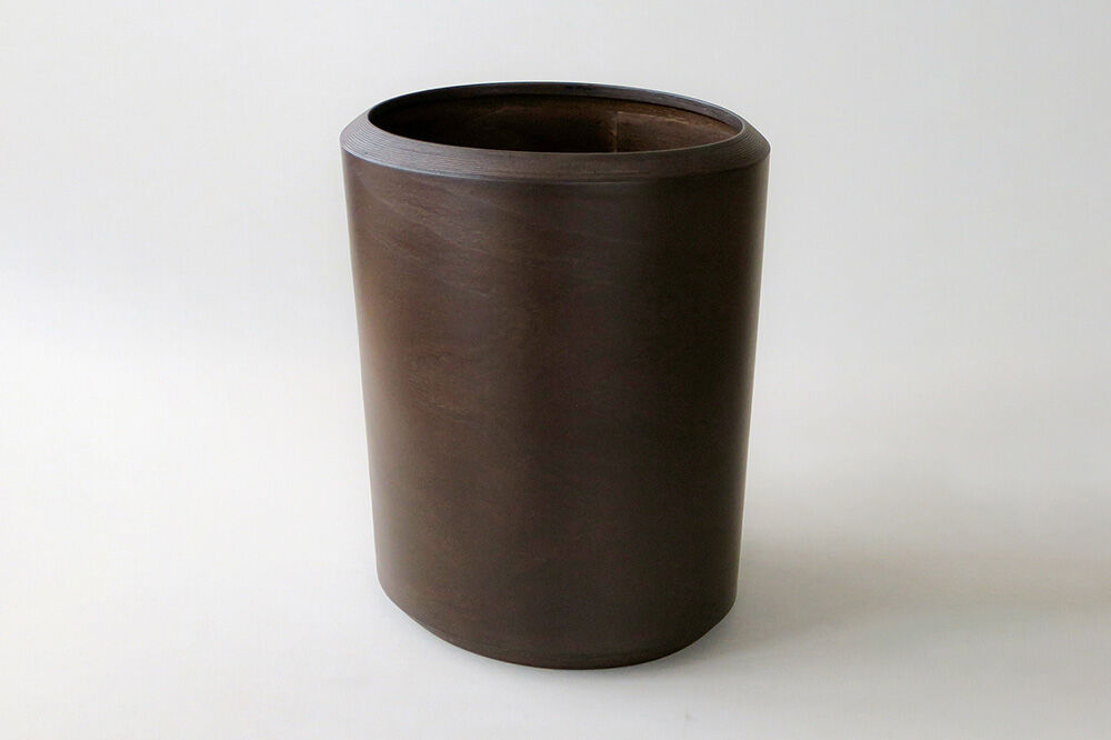 【寄附金額見直しました】BUNACO ダストボックスtwist　IV　Mサイズ（ダークブラウン） ごみばこ 木製家具 おしゃれ シンプル