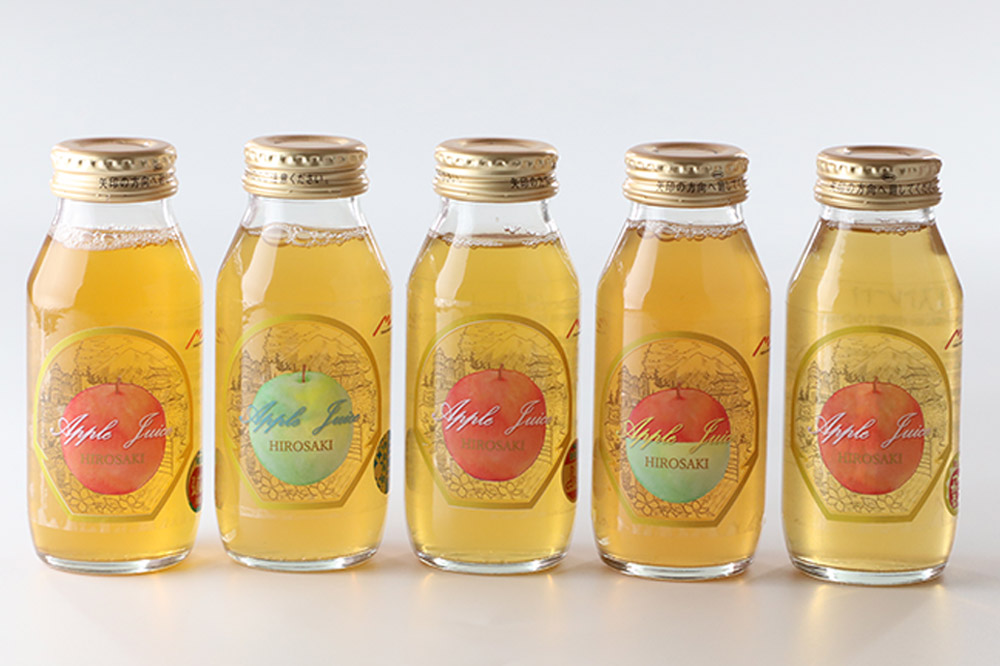 ストレートりんごジュース 旬の3品種 180ml×5本セット 青森県弘前市産りんご果汁100％ みらいファーム・ラボ 株式会社 小栗山農園
