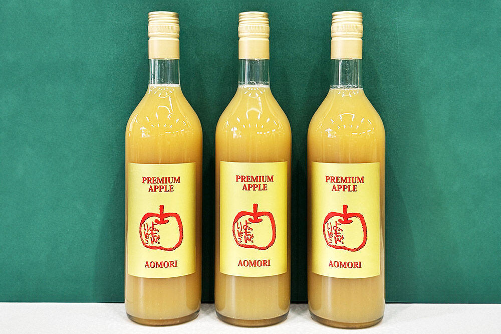 【寄附金額見直しました】減農薬栽培 高徳 リンゴジュース 720ml×3本 ストレート果汁100％ よっちゃんりんご PREMIUM APPLE［こうとく］（無添加）