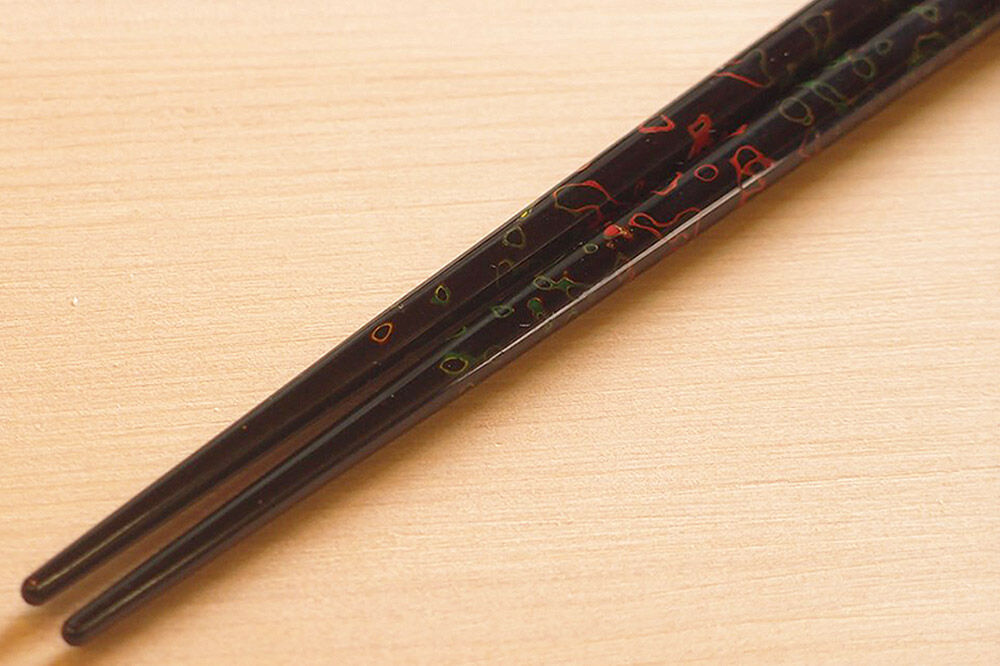 【寄附金額見直しました】津軽塗 唐塗箸（唐塗 呂・小箸）