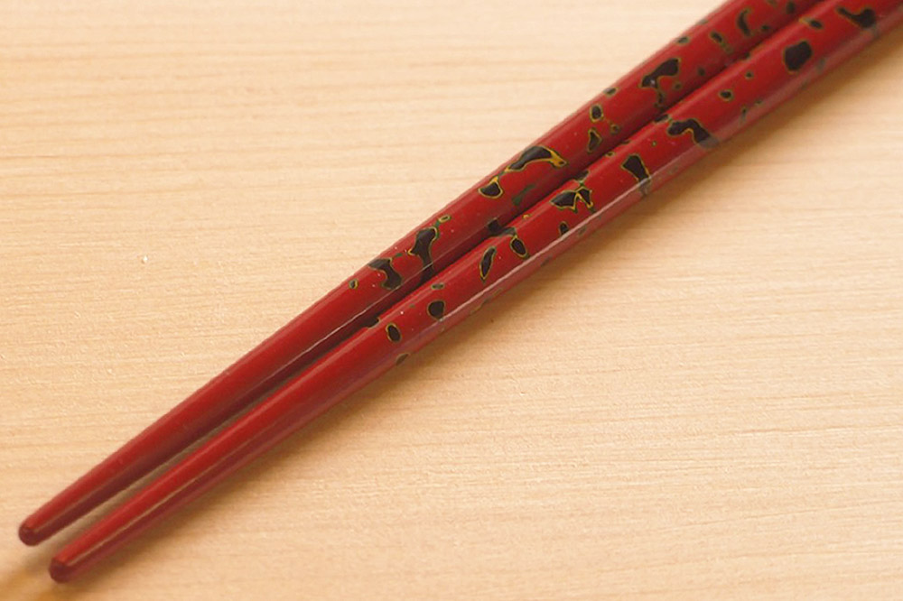 津軽塗 唐塗箸（唐塗 赤・中箸）