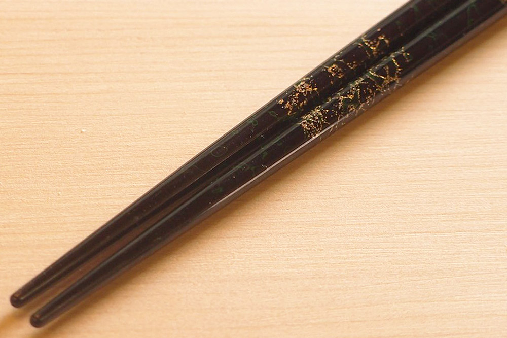 津軽塗 唐塗箸（唐塗 黒・大箸）