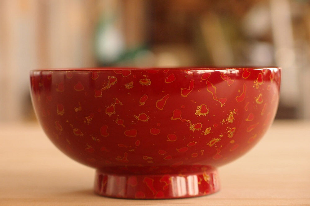 【寄附金額見直しました】津軽塗 汁椀（唐塗 赤々）