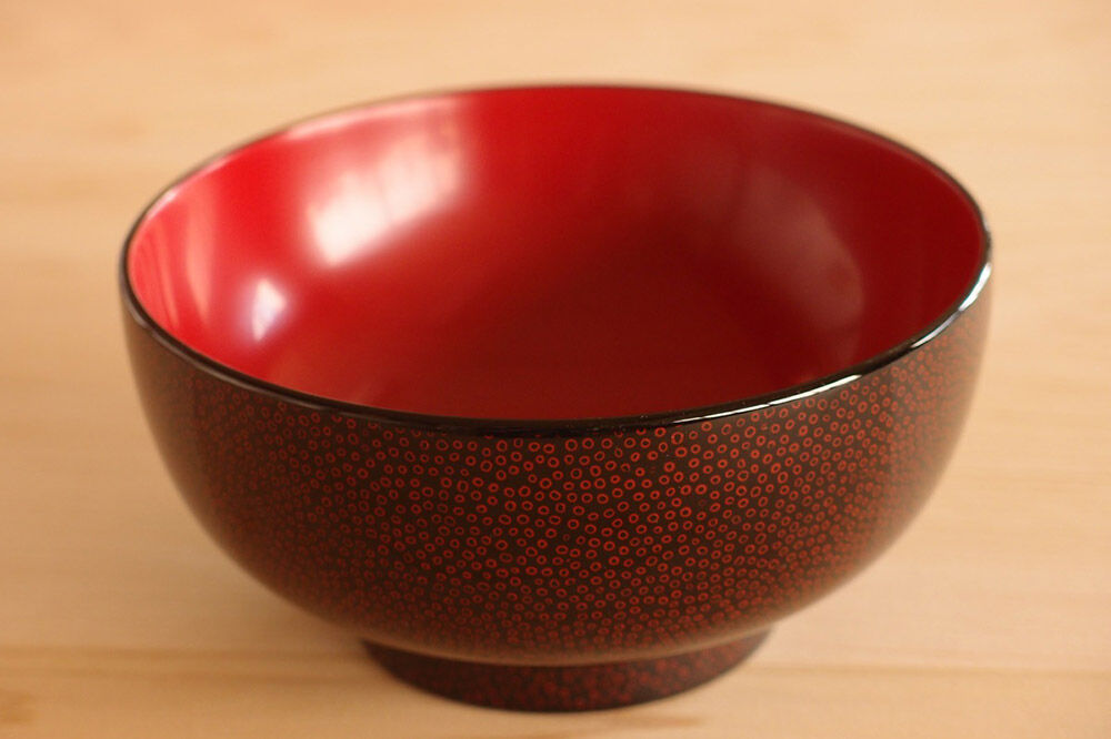 【寄附金額見直しました】津軽塗 夫婦汁椀【七々子塗 黒（赤種）・赤（黒種）】