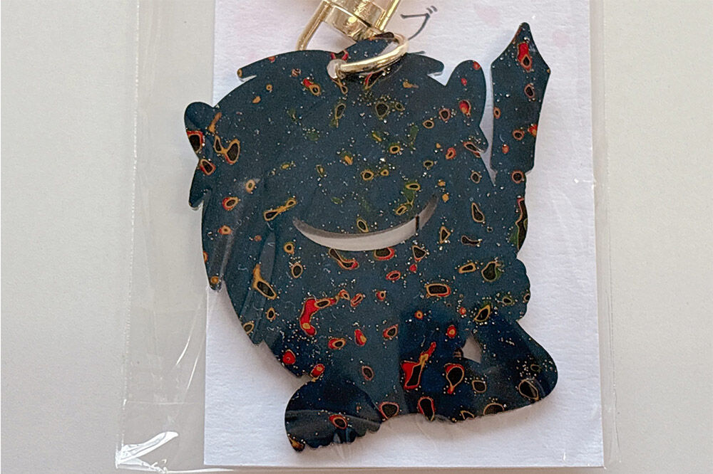 【寄附金額見直しました】ブランデュー弘前FC オリジナル津軽塗りキーホルダー 【藍】ブラッフェ