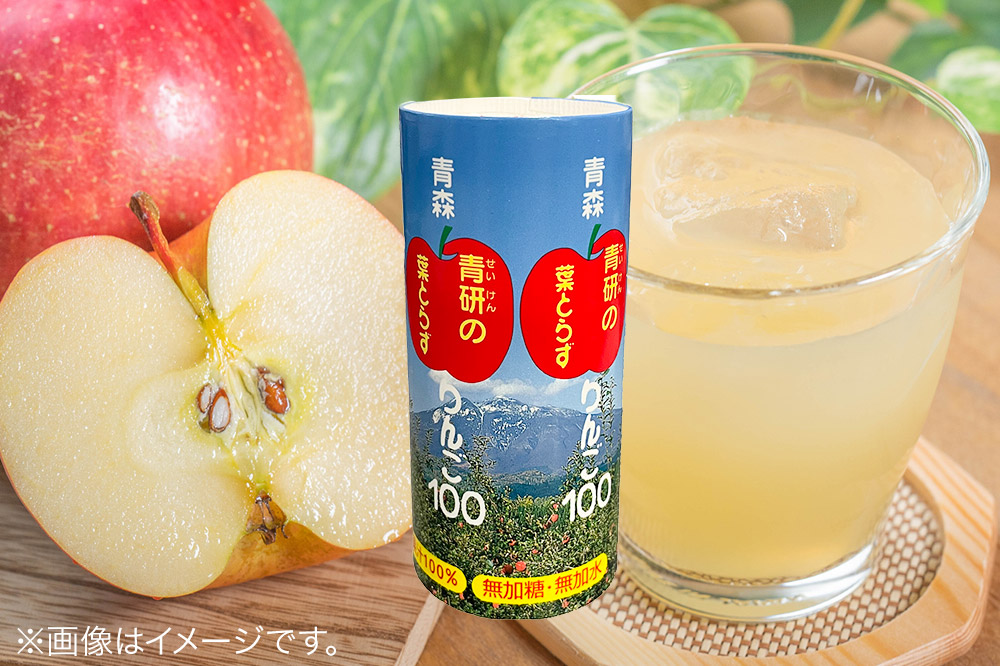 青研りんごジュース【葉とらずりんご100】195g 30本入 2箱 セット カートカン りんご リンゴ 林檎 ジュース りんごジュース リンゴジュース 飲み物 飲料 果実飲料 フルーツ 果物 くだもの ドリンク 弘前 弘前市産 青森りんご 青森