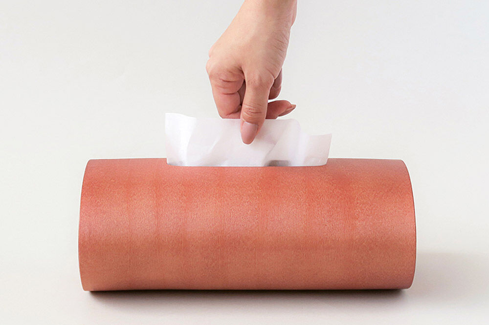 【寄附金額見直しました】BUNACO ティッシュボックス SWING（さくら色）1個