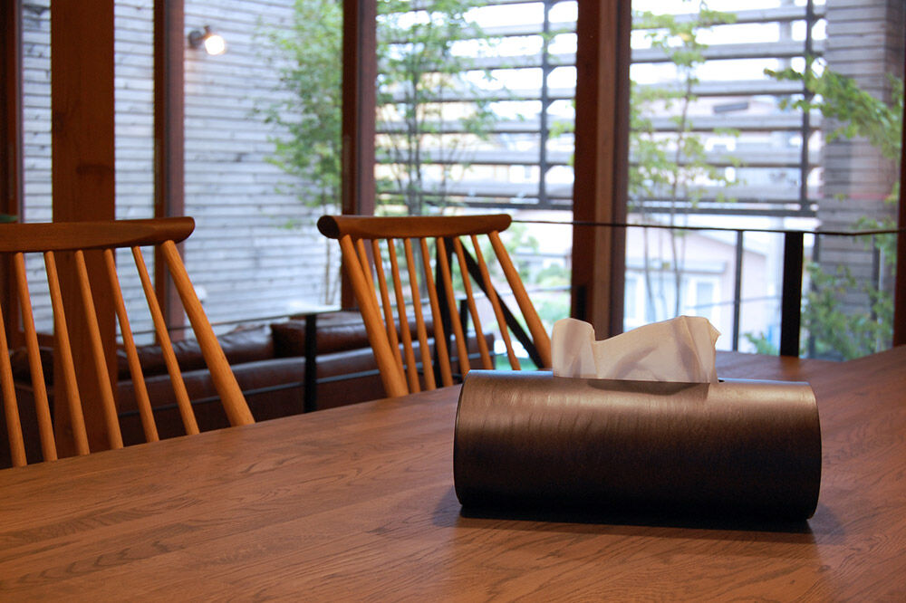 【寄附金額見直しました】BUNACO ティッシュボックス SWING（ダークブラウン）1個