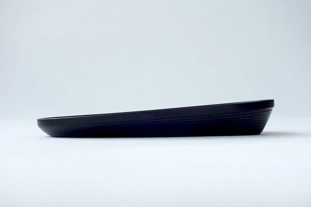 【寄附金額見直しました】BUNACO オーバルプレート paume（ブラック）1個