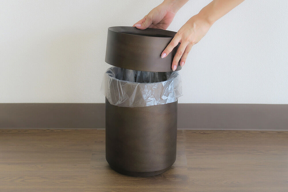 【寄附金額見直しました】BUNACO 袋の見えないダストボックス（ダークブラウン） ブナコ ゴミ箱 木製家具 おしゃれ  シンプル