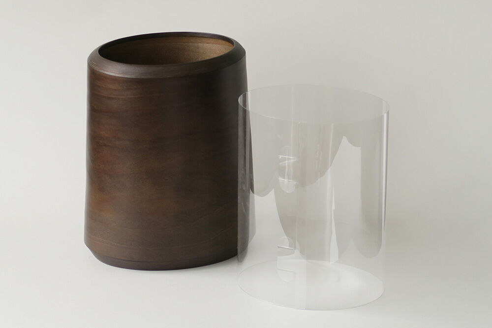 【寄附金額見直しました】BUNACO ダストボックスtwist　IV　Mサイズ（ダークブラウン） ごみばこ 木製家具 おしゃれ シンプル