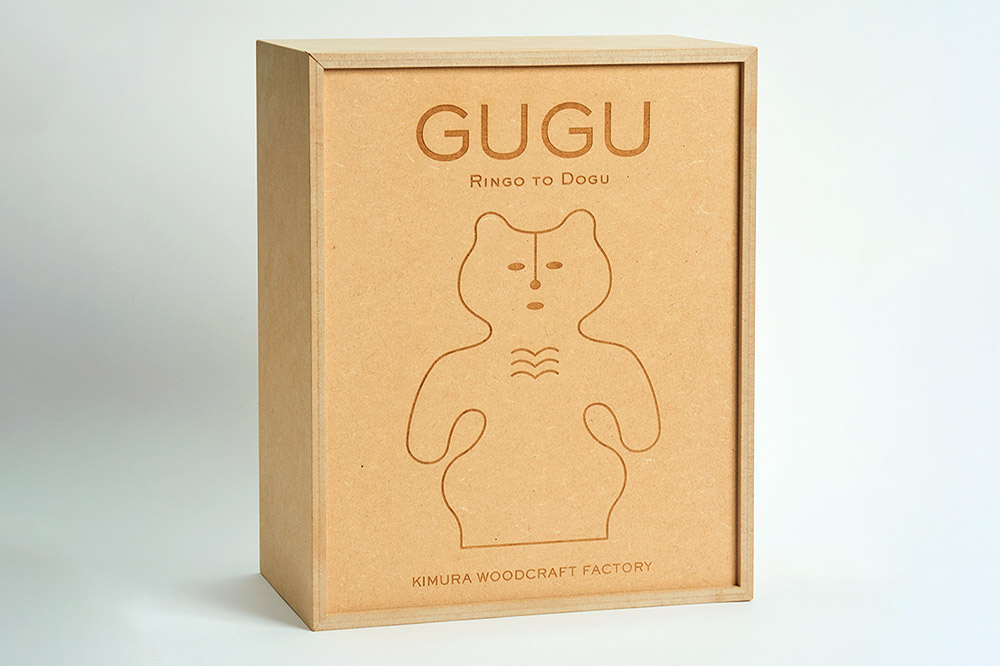 GUGU L（W230×D100×H300mm）  木製 おしゃれ かわいい インテリア 置物 オブジェ 日本製