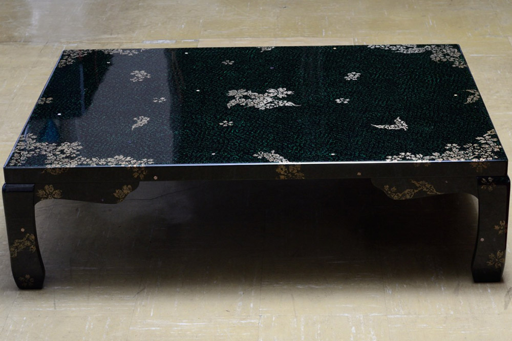 津軽塗 座卓 羽足 3尺×4尺 葉桜  伝統工芸 漆器 青森 おしゃれ お祝い テーブル 家具 インテリア