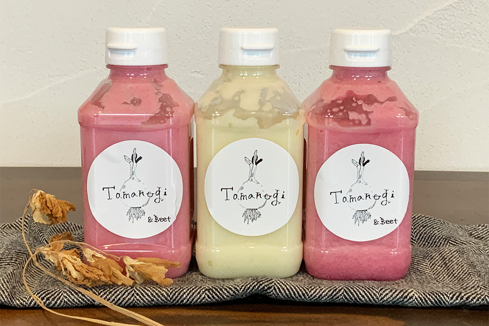 ドレッシング  オリジナル 玉ねぎドレッシング【ピッツェリア ジーナキッコ】 白×1本 ピンク×2本 セット