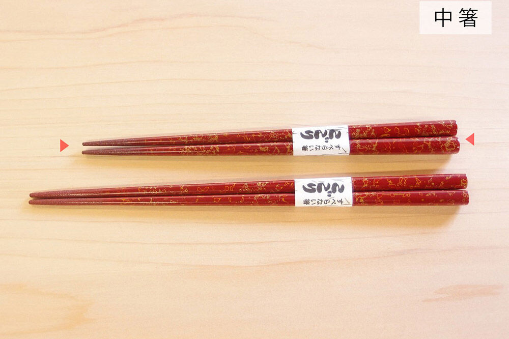 【寄附金額見直しました】津軽塗 すべらない箸 こごり（唐塗 赤々・中箸）