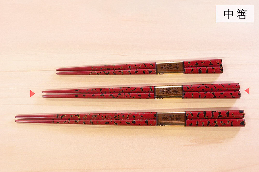【寄附金額見直しました】津軽塗 唐塗箸（唐塗 赤・中箸）