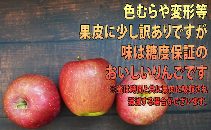 12月発送 訳あり 蜜入り EM葉取らずサンふじ約10kg 糖度13度以上