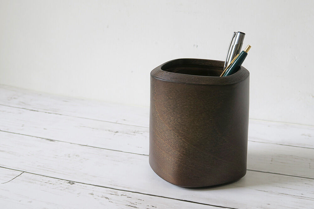 【寄附金額見直しました】BUNACO ティッシュボックス・ペンスタンド・オーバルボックス ３点セット （ダークブラウン） 雑貨 木製 ブナコ インテリア 小物