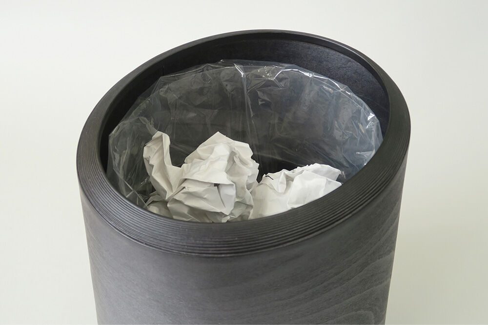 【寄附金額見直しました】BUNACO ダストボックスtwist　IV　Mサイズ（ブラック） ごみばこ 木製家具 おしゃれ シンプル