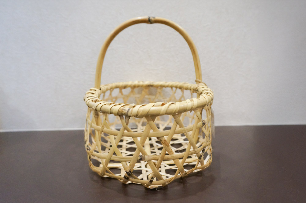 竹籠 りんごジュース 津軽竹籠と草邑オリジナルりんごジュース5本セット 工芸品 青森県弘前市 草邑