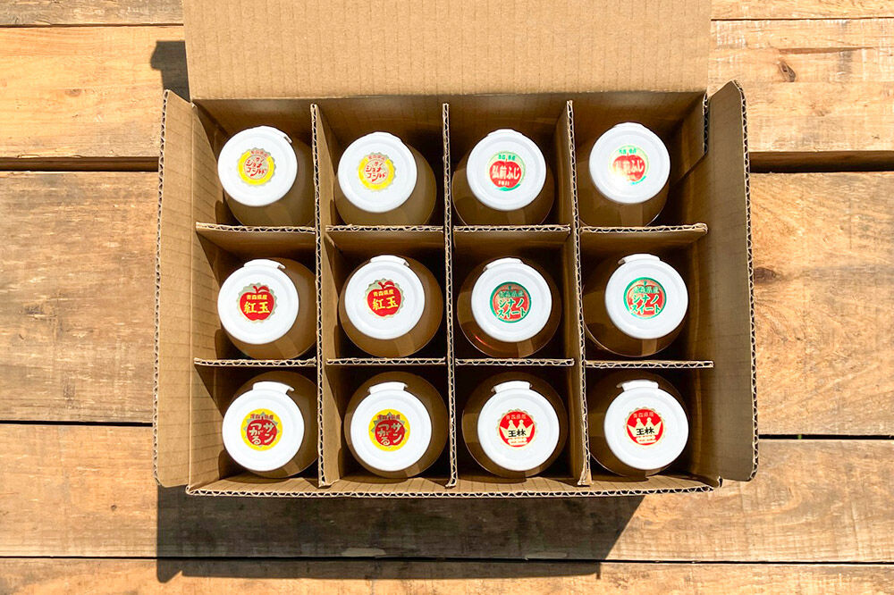 【寄附金額見直しました】飲み比べ 無添加 ストレート りんごジュース 180ｍl × 12本セット 前田りんご園 リンゴ 果汁 林檎 飲料 アップル 果物 フルーツ 青森 飲み物 ドリンク