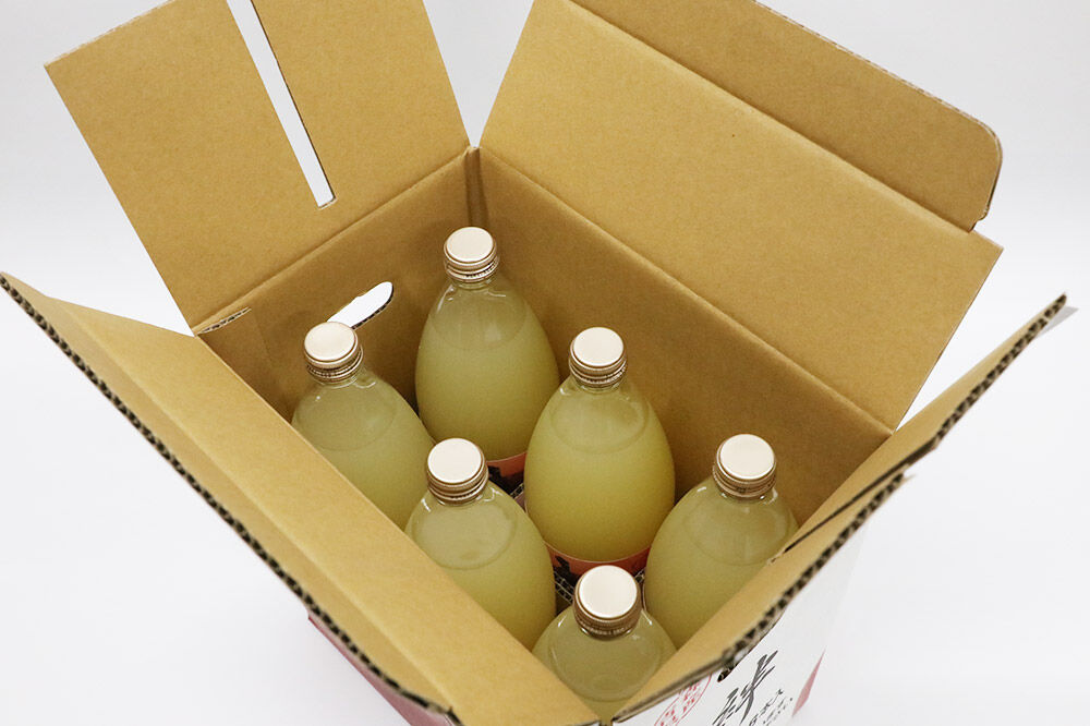 【寄附金額見直しました】シロクマ 完熟りんごジュース1L×6本 計6L（果汁100％ストレート・オリジナルブレンド）【青森りんご 飲料類 果汁飲料 】