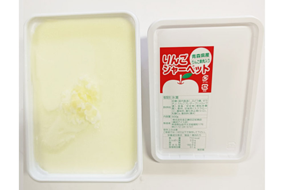 アイス 藤田アイス店 屋台アイスセット【イチゴ味×1個+りんご味×1個（りんご果肉入り）+コーン10個】