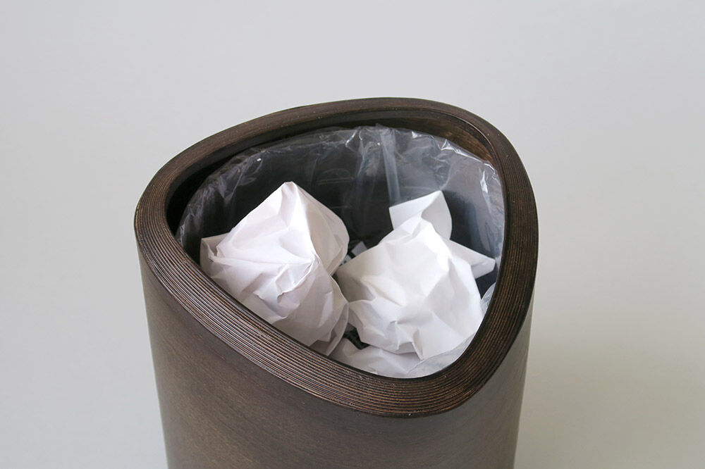 【寄附金額見直しました】BUNACO ダストボックスTwist2 Ｌサイズ（ダークブラウン）専用インナー付き 1個