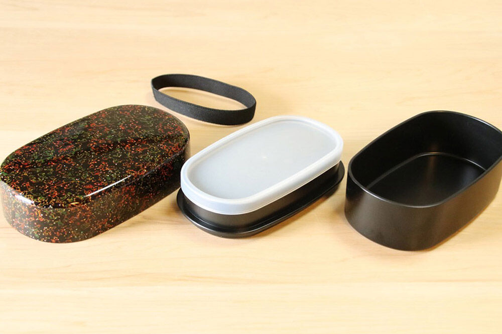 【寄附金額見直しました】津軽塗 弁当箱（唐塗 貝蒔 呂）