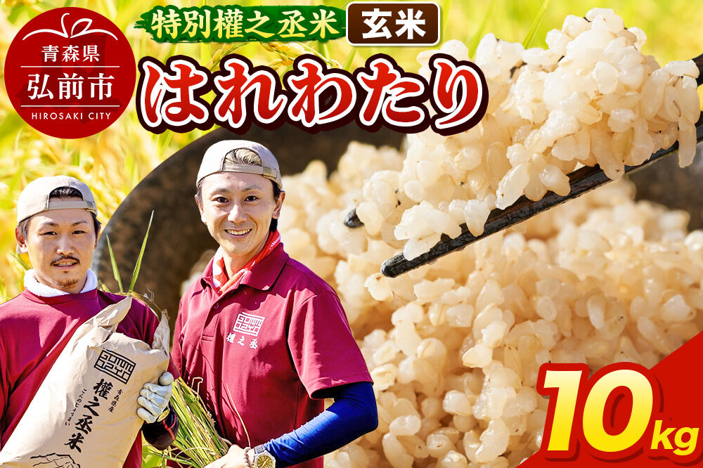 【寄附金額見直しました】はれわたり 10kg ［玄米］ 特別權之丞米 青森県産 令和7年産 [お米 東北 玄米 青森 青森県産 米 ブランド米]