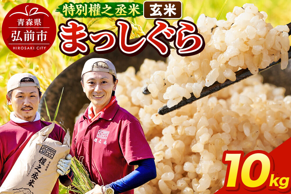 【寄附金額見直しました】まっしぐら 10kg ［玄米］ 特別權之丞米 青森県産 令和7年産 [お米 東北 玄米 青森 青森県産 米 ブランド米]