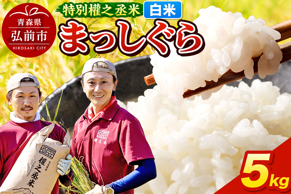 まっしぐら 5kg ［白米］ 特別權之丞米 青森県産 令和7年産