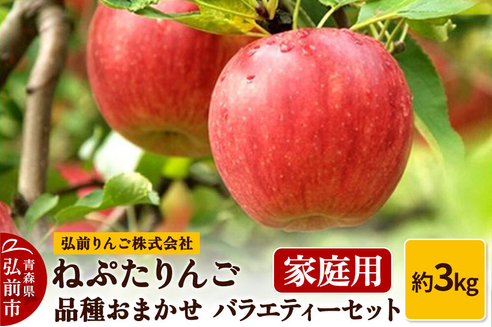 【寄附金額見直しました】りんご ねぷたりんご バラエティーセット 家庭用 約3kg 【品種おまかせ】