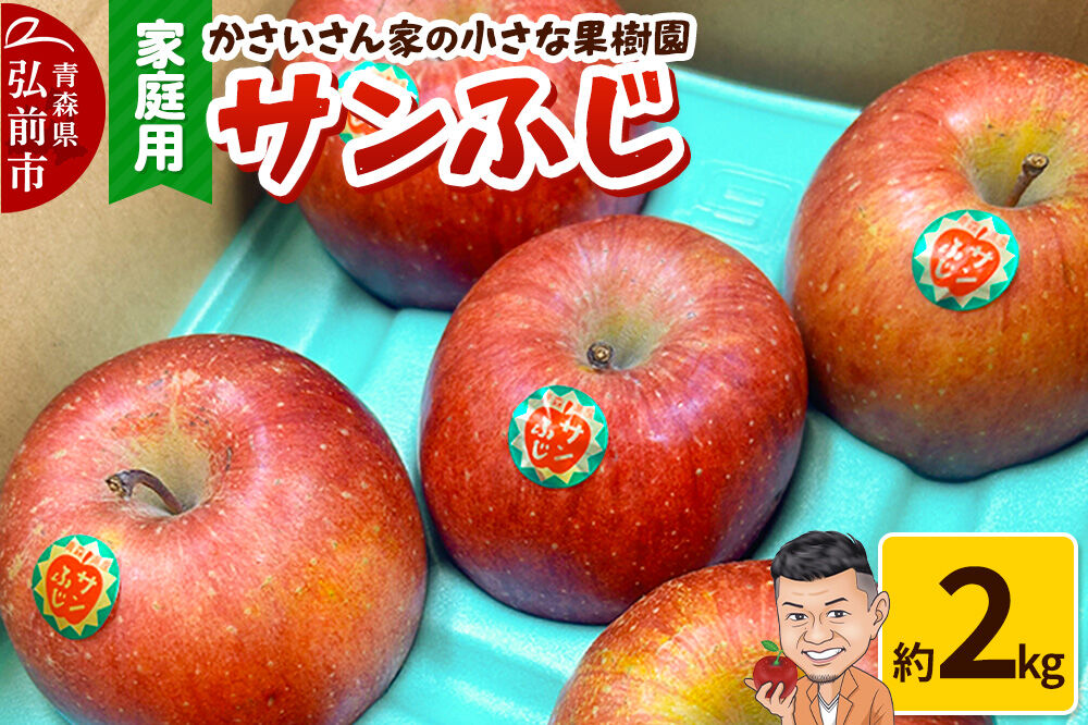 りんご サンふじ 約2kg【家庭用】