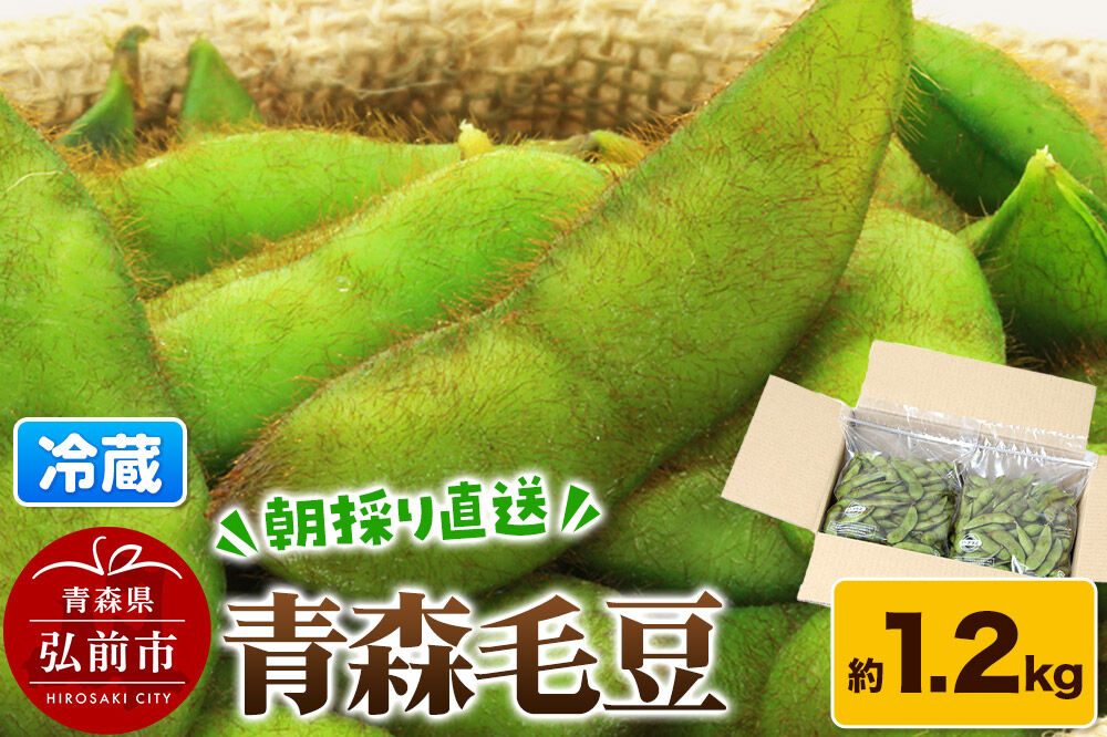 【寄附金額見直しました】【26年9月下旬～発送】【朝採り直送 令和8年度】青森毛豆 約1.2kg 青森・津軽の秋を味わう栗のような濃厚なうまみの枝豆【先行受付】 産地直送 おつまみ 新鮮 えだまめ 野菜 予約 [毛豆 青森県 弘前市 おいしい つまみ 枝豆 大豆 茶豆 津軽 美味]