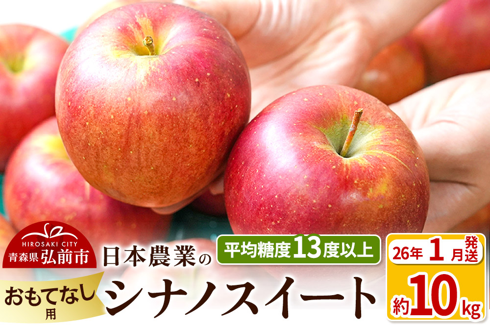 【26年1月発送】りんご 平均糖度13度以上！ シナノスイート 約10kg おもてなし用 青森 果物 フルーツ 林檎 リンゴ くだもの