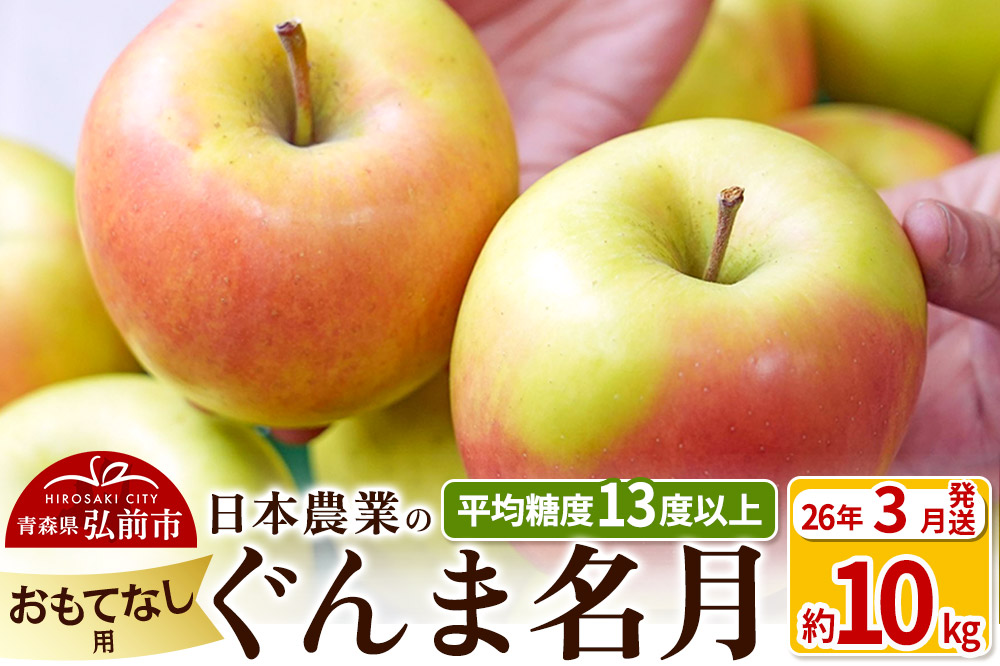 【26年3月発送】りんご 平均糖度13度以上！ ぐんま名月 約10kg おもてなし用 青森 果物 フルーツ 林檎 リンゴ くだもの