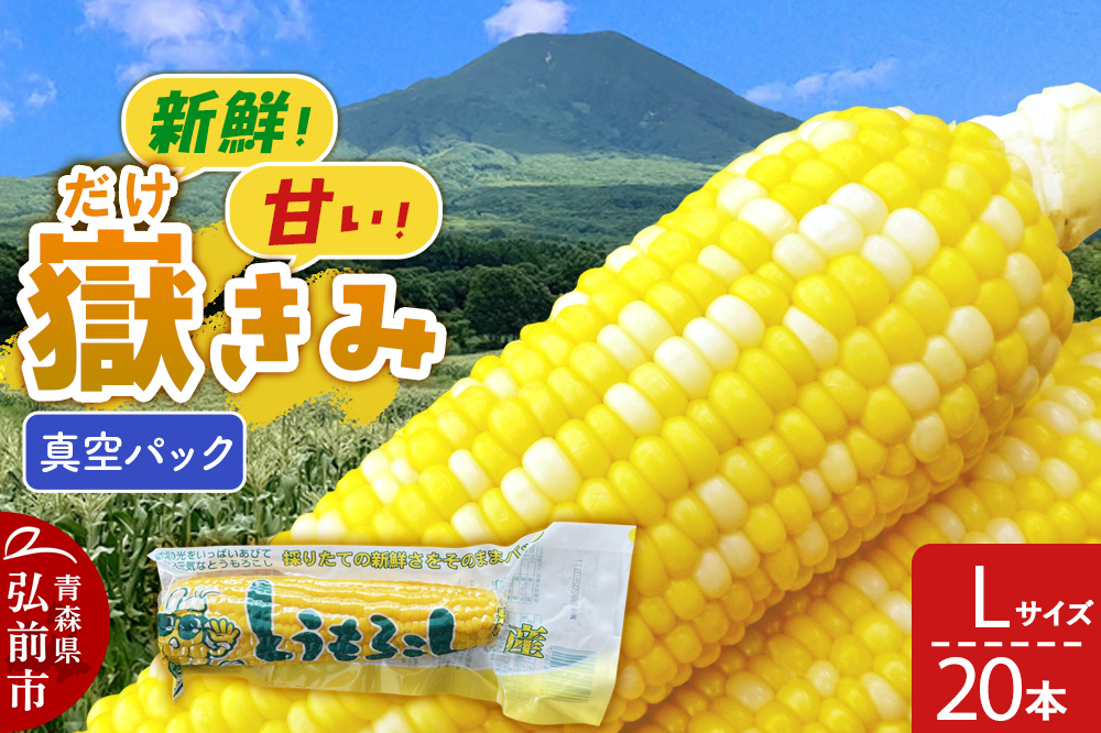 嶽きみ真空パック Lサイズ 20本 しらかみラボ