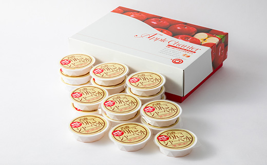 【常温保存可能】　りんご果汁入り　りんごシャーベット　18個入り