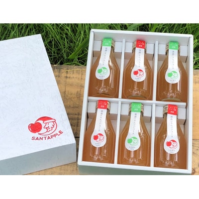 飲むりんご!　天然果汁100%りんごジュース　180ml×6本　化粧箱入　贈り物やプチギフトにどうぞ