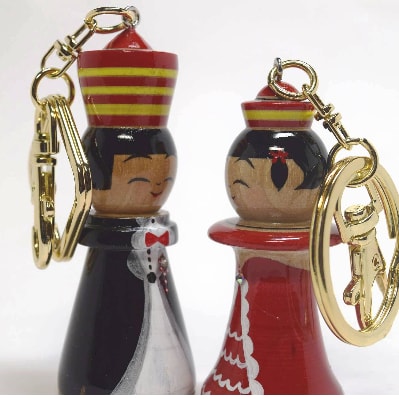 「こけス」ドレスアップキーホルダー(キング・クイーン)